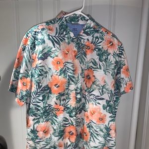 IZOD Relaxed Classic Floral Button Down Shirt
